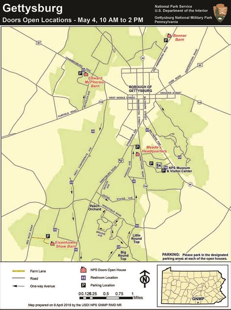 Gettysburg National Military Park Map Maping Resources