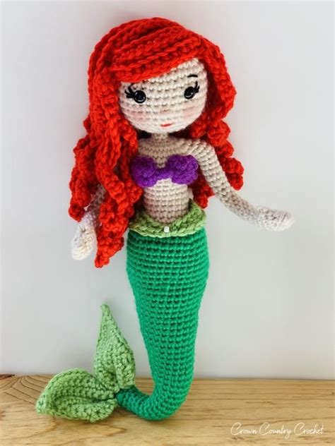 Pdf Crochet Pattern Mermaid Doll Crochet Pattern Amigurumi Etsy