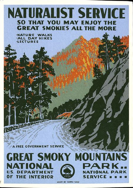 Postcard Great Smoky Mountains National Park Wpa Poster Flickr