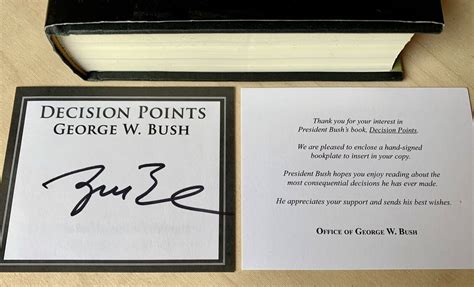 Decision Points Signed By President George W Bush First Edition