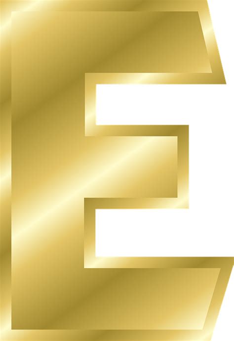 Gold Letter E Png Png Image Collection