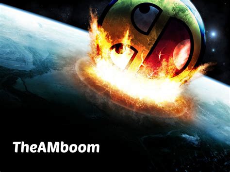 Theamboom Crashing Smiley Meteor T Shirt The Boom