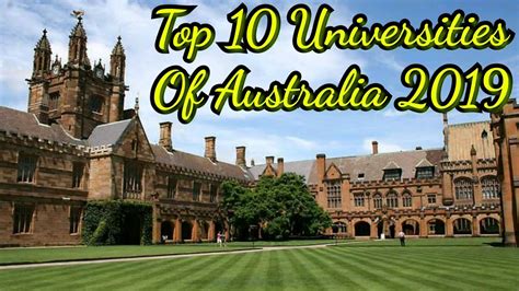 Top 10 Universities Of Australia 2019 Youtube