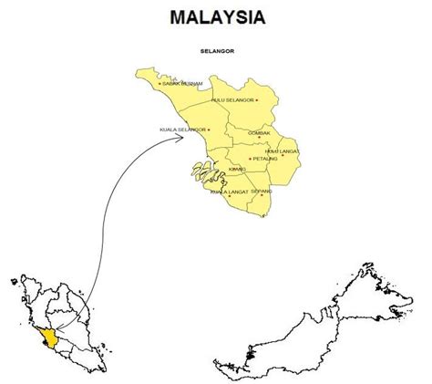 Malaysia Map Highlighting The State Selangor This Map Is Made By Using