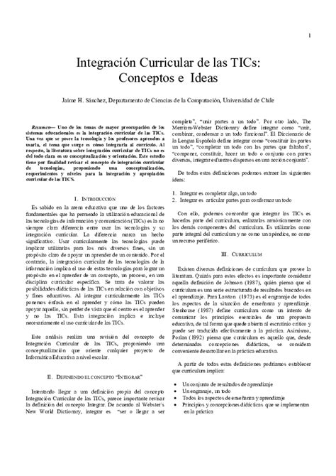pdf integración curricular de las tics conceptos e ideas besaida montilla