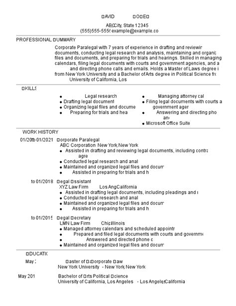 Best Paralegal Resume Examples For 2024 Template And Guide