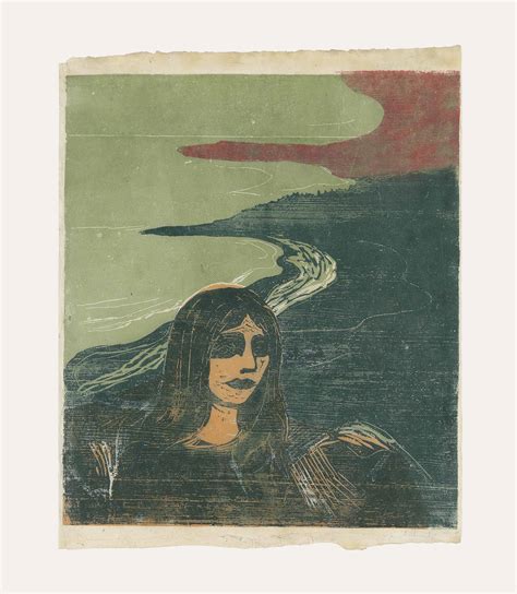 Edvard Munch Woman S Head Against The Shore Sch W