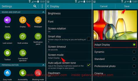 Inside Galaxy Samsung Galaxy S5 How To Enable Adapt Display In
