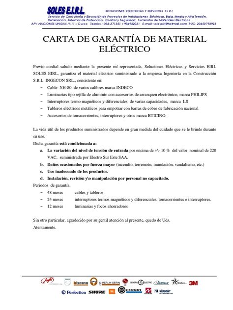 Garantia De Instalaciones Electricas