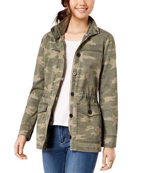 Lucky Brand Coats And Jackets Military Womens Large Camo Cargo Jacket L