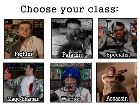 Angry Video Game Nerd The Role Playing Game Class Sets Choose Your