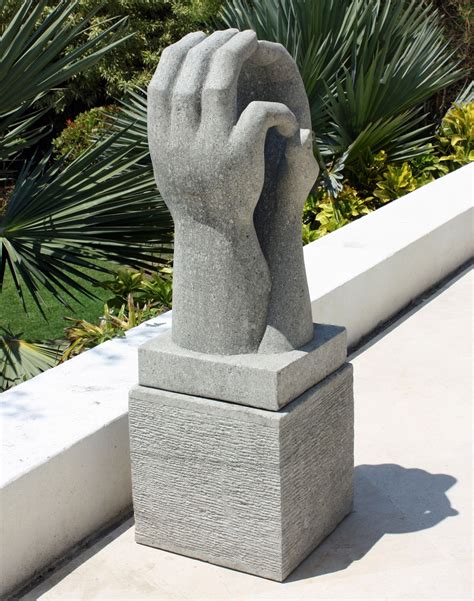 Engage Modern Art Stone Statue - Large Garden Sculpture