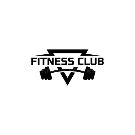 Fitness Logo Design Concept For Gym Stock Vector Illustration Of