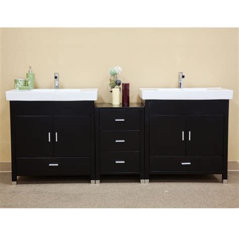 New custom bath/vanity cabinets can transform your project with proper style, enhanced functionality, and unbeatable value. 81 Inch Double Sink Bathroom Vanity in Black UVBH203107D81