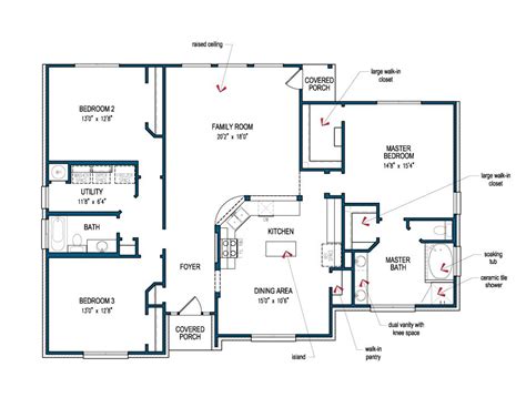 Group homes and assisted living areas can be very pleasant for staff and residents. Tilson- Nueces | House plans, Floor plans, Large family rooms