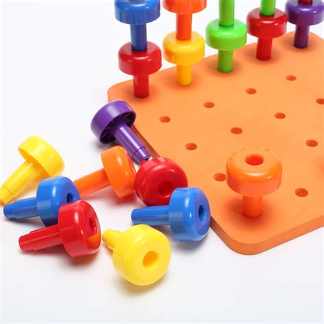 Stacking Peg Board Set Toy Early Learning For Fine Motor Skills Buy