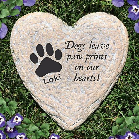 Dogs Leave Pawprints On Our Hearts Garden Stone Tsforyounow