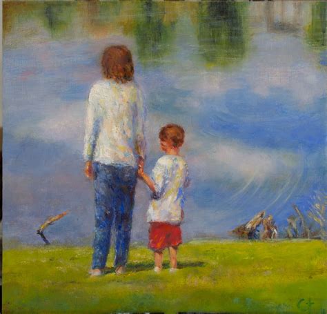 Mother And Son Painting Moments In Time Captured In A Small Etsy