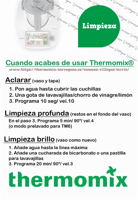 limpieza vaso thermomix® trucos y consejos 0 thermomix termomix recetas limpieza