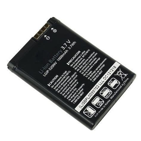 Replacement Battery For Lg Vn150 Mobile Phones Lgip520nv 1000mah 3