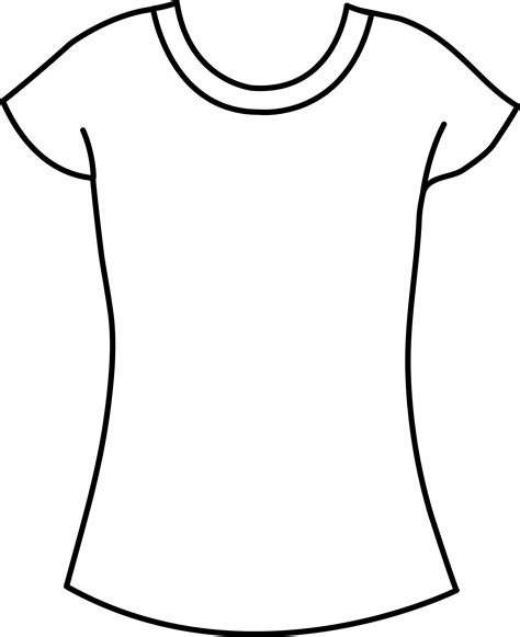 Blank T Shirt Drawing At Getdrawings Womens T Shirt Template