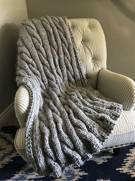 Cable Knit Blanket Cable Knit Throw Lap Blanket By Alexanderhomedesigns On Etsy Cable Knit
