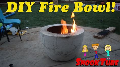 Diy Homemade Concrete Fire Bowl Youtube Fire Bowls Glass Fire Pit