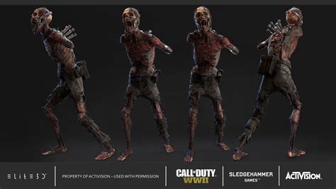 Call Of Duty Wwii Characters Zombie Mode Elite3d