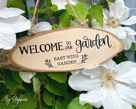Personalised Garden Sign Wooden Garden Plaque Garden Ts Etsy