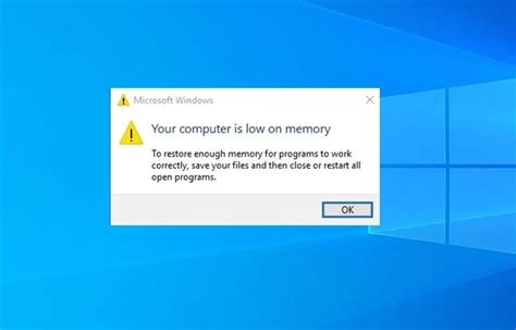 How To Fix Your Computer Is Low On Memory Warning In Windows Windows Tricks