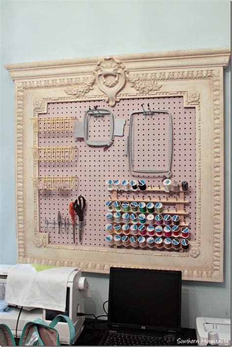 These tempting diy room decorating ideas are very easy and cheap to make, but the result is surprisingly well, you will just need some used toothpaste package, pink craft paint, and sequins! Craft Room Ideas on a Budget - Southern Hospitality