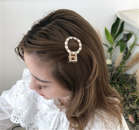 Komi Korean Fashion Crystal Rhinestone Pearl Hairpins Girls Barrettes
