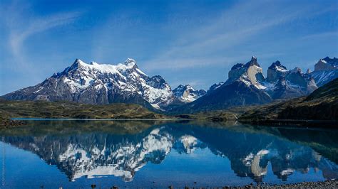 Cuernos Del Paine From Lake Pehoe Torres Del Paine National Park
