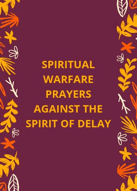 20 Spiritual Warfare Prayers Against Spirit Of Delay And Frustration