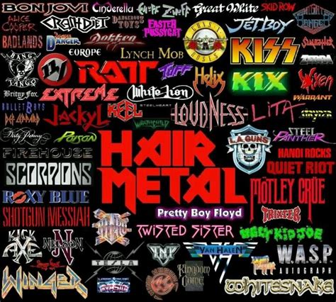80s Hair Band Logos