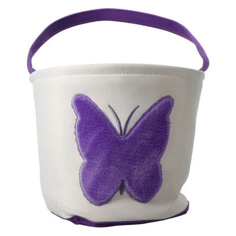 10in Butterfly Canvas Easter Basket Five Below Let Go And Have Fun