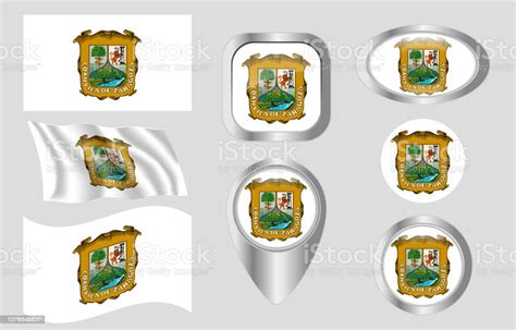 Flag Of Coahuila Mexico Stock Illustration Download Image Now Badge