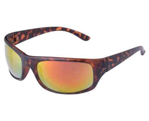 Shoreline Wrap Around Sunglasses 100 Uv Protection Brw Tortoise
