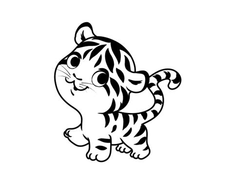 Animated Baby Tiger Coloring Page Artofit