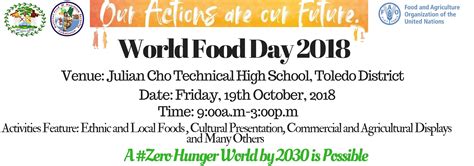 Thanks to the widespread efforts of codex members and observers, the international community will speak with one voice on 7. World Food Day 2018 a Success - Agriculture