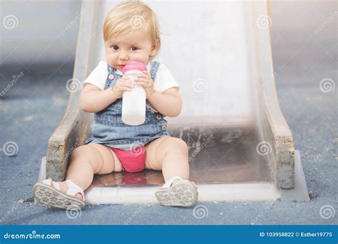 Baby In The Playground Stock Photo Image Of Park Newborn 103958822