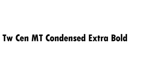 Tw Cen Mt Condensed Extra Bold