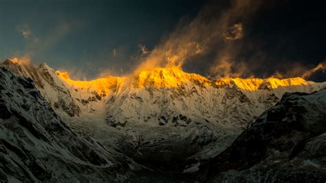 Annapurna Mountains Nature Landscape 4k Nature Wallpapers