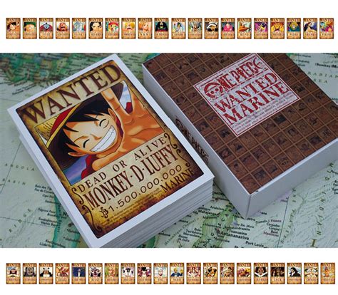 Buy Pcs One Piece Pirates Wanted Postcards Boxed New Edition Straw Hat Luffy Billion