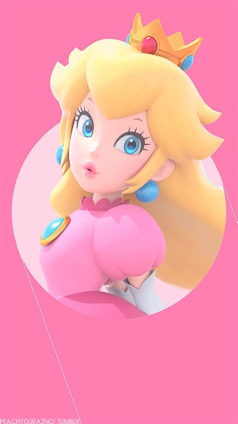 The Princess Peach From Mario Kart Is Sitting On Top Of A Pink