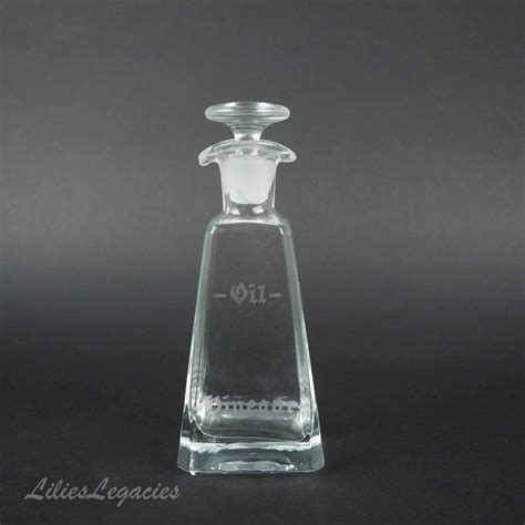 Elegant Vintage Glass Oil And Vinegar Bottle