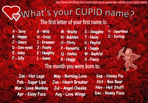 Cupid Name Generator Whats Your Cupid Name Name Games Pinterest