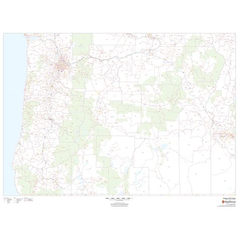 Oregon Zip Code Map By Map Sherpa The Map Shop