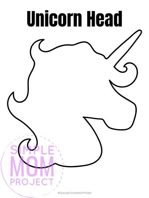 Use This Free Printable Unicorn Head Template Pattern For A Birthday