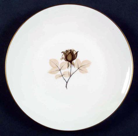 Rare rosenthal floral pattern fine china serving dish trimmed in gold. Vintage 1960s Rosenthal Continental Shadow Rose salad or ...